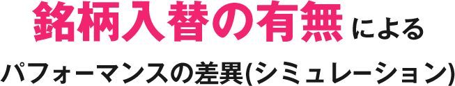 銘柄入替の有無によるパフォーマンスの差異(シミュレーション)
